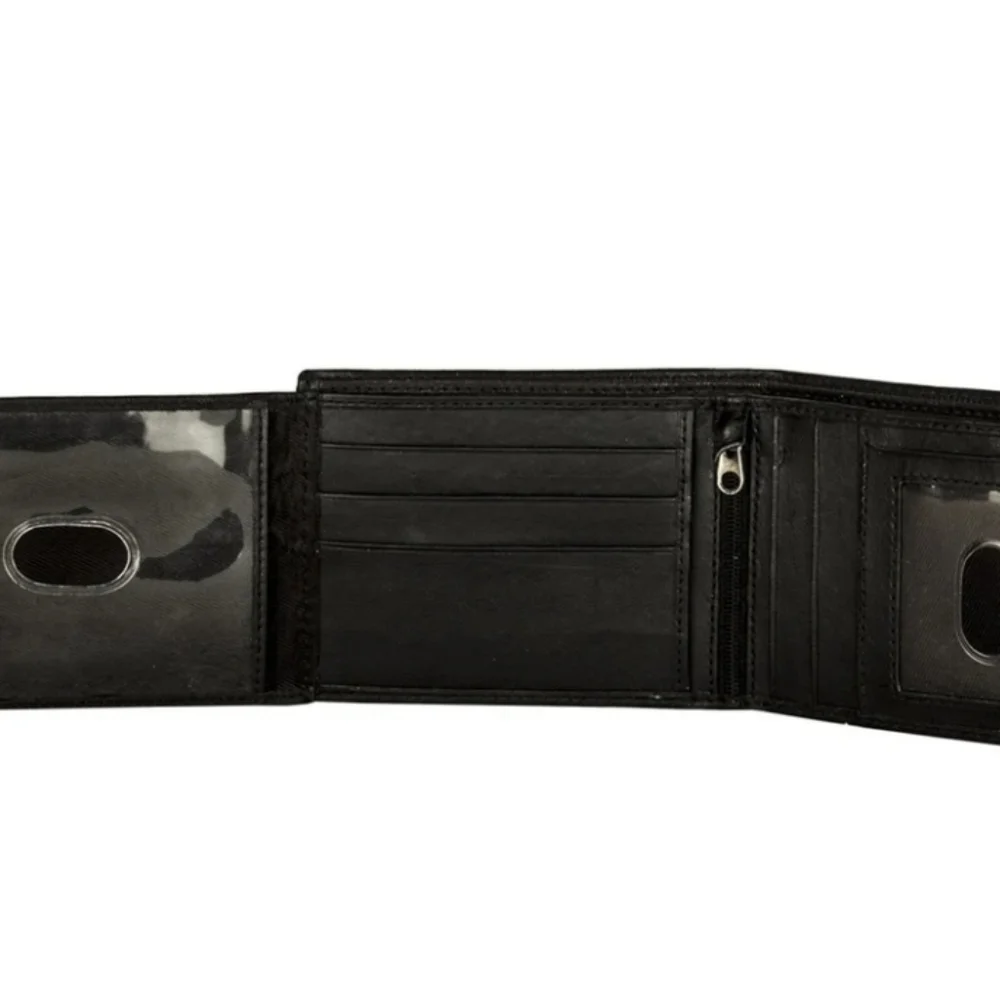 Sakkas Men's Bi-Fold Leather Wallet with 2 Size ID Card Slots